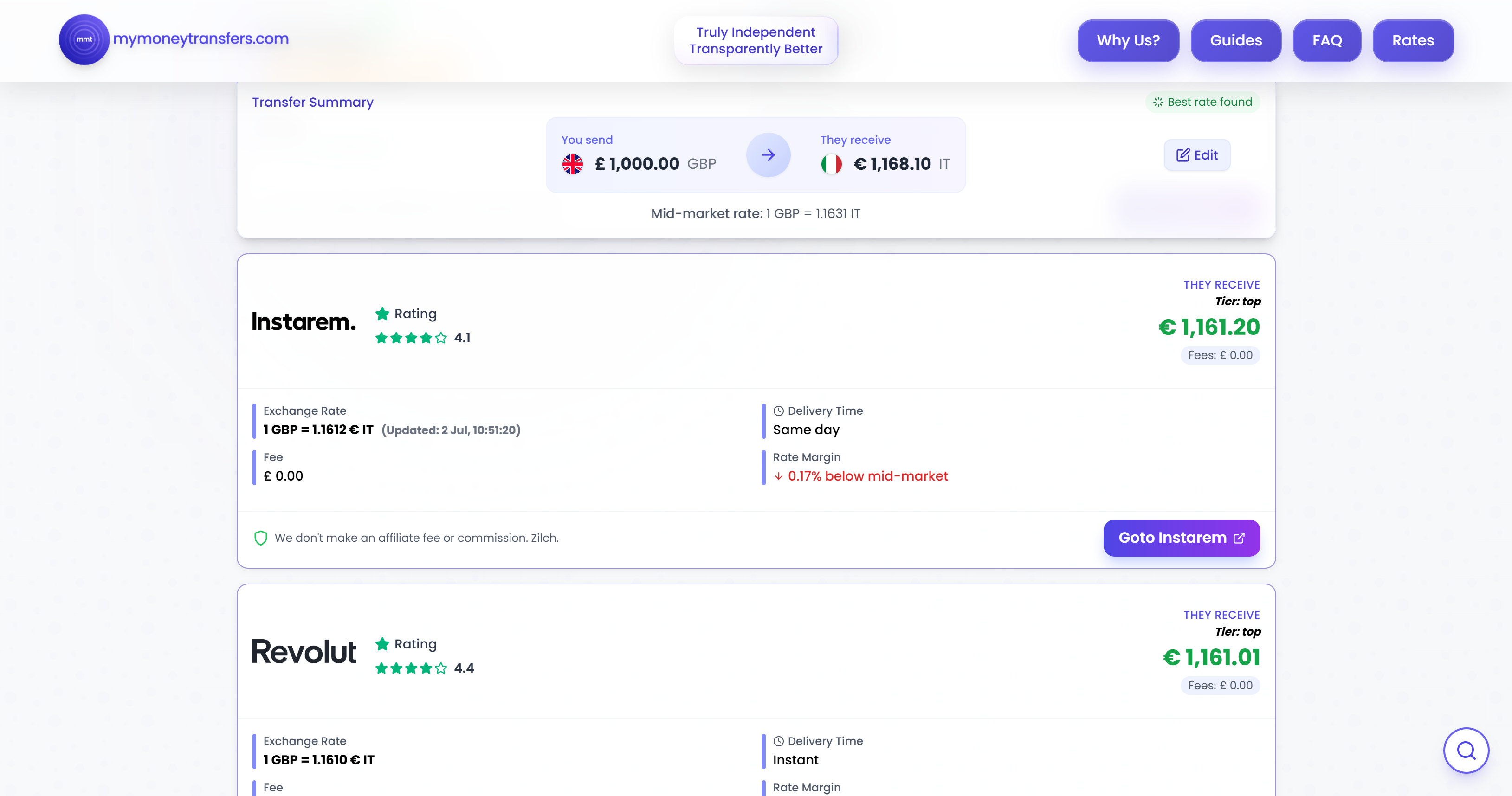 mymoneytransfers.com - Totally Transparent Money Transfer Comparison media 2