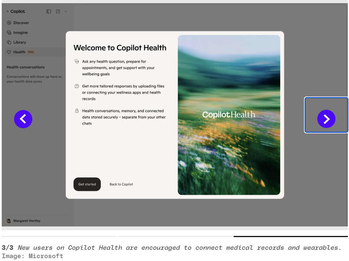 Microsoft Copilot Health gallery image