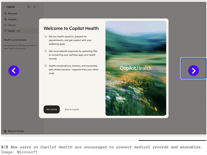 Microsoft Copilot Health screenshot 4