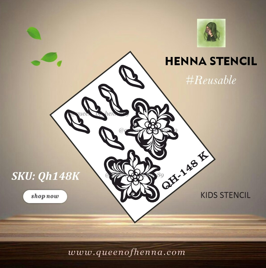 Herbruikbare henna stencil |Mehendi tattoo - Mehndi -sticker, kant -en -klare mehndi media 3