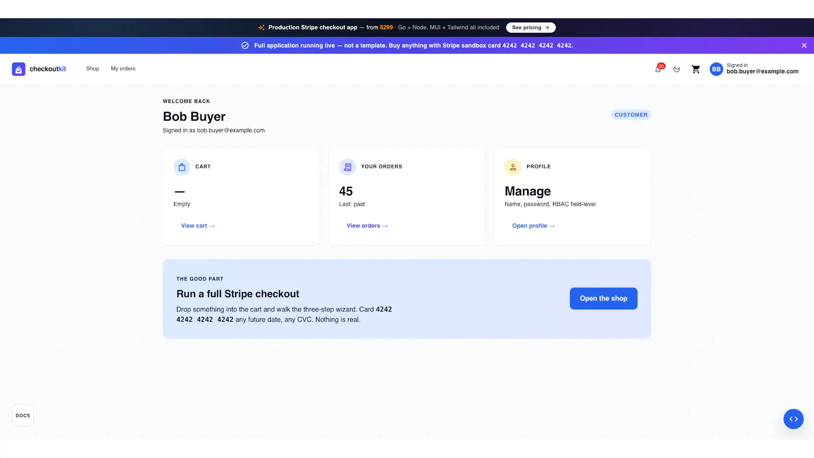 Dashforge Checkout Kit screenshot 4