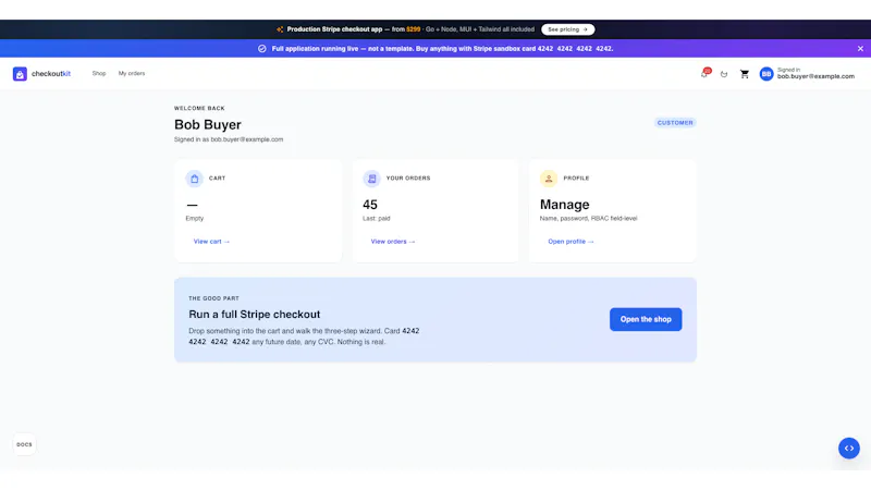 Dashforge Checkout Kit screenshot 4