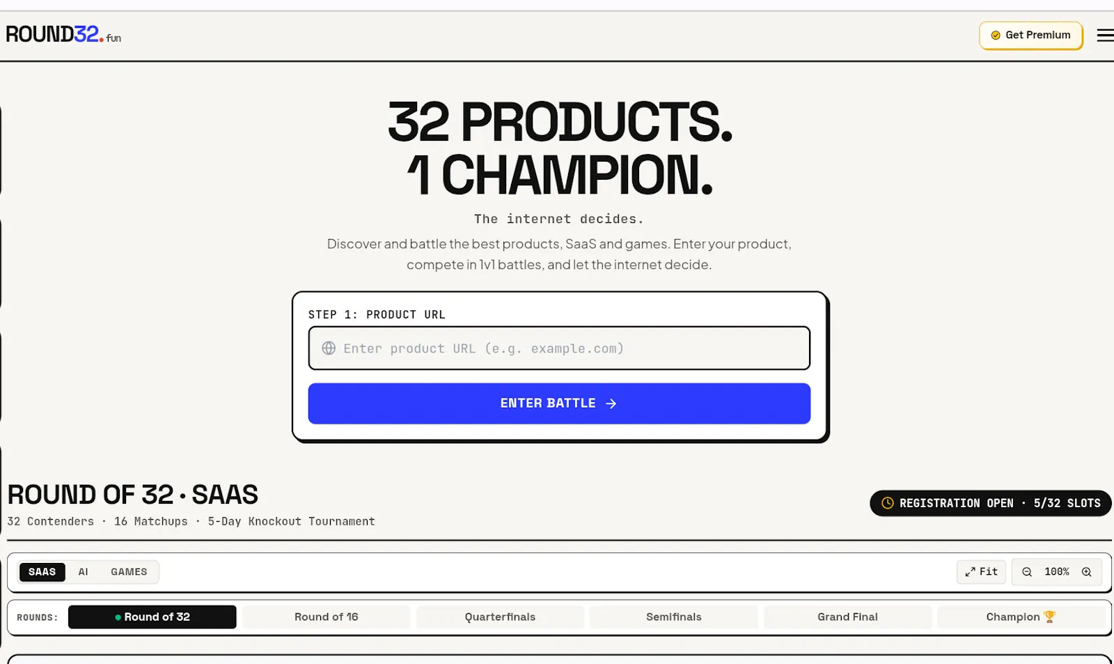 Round32 — The Internet Decides screenshot 1
