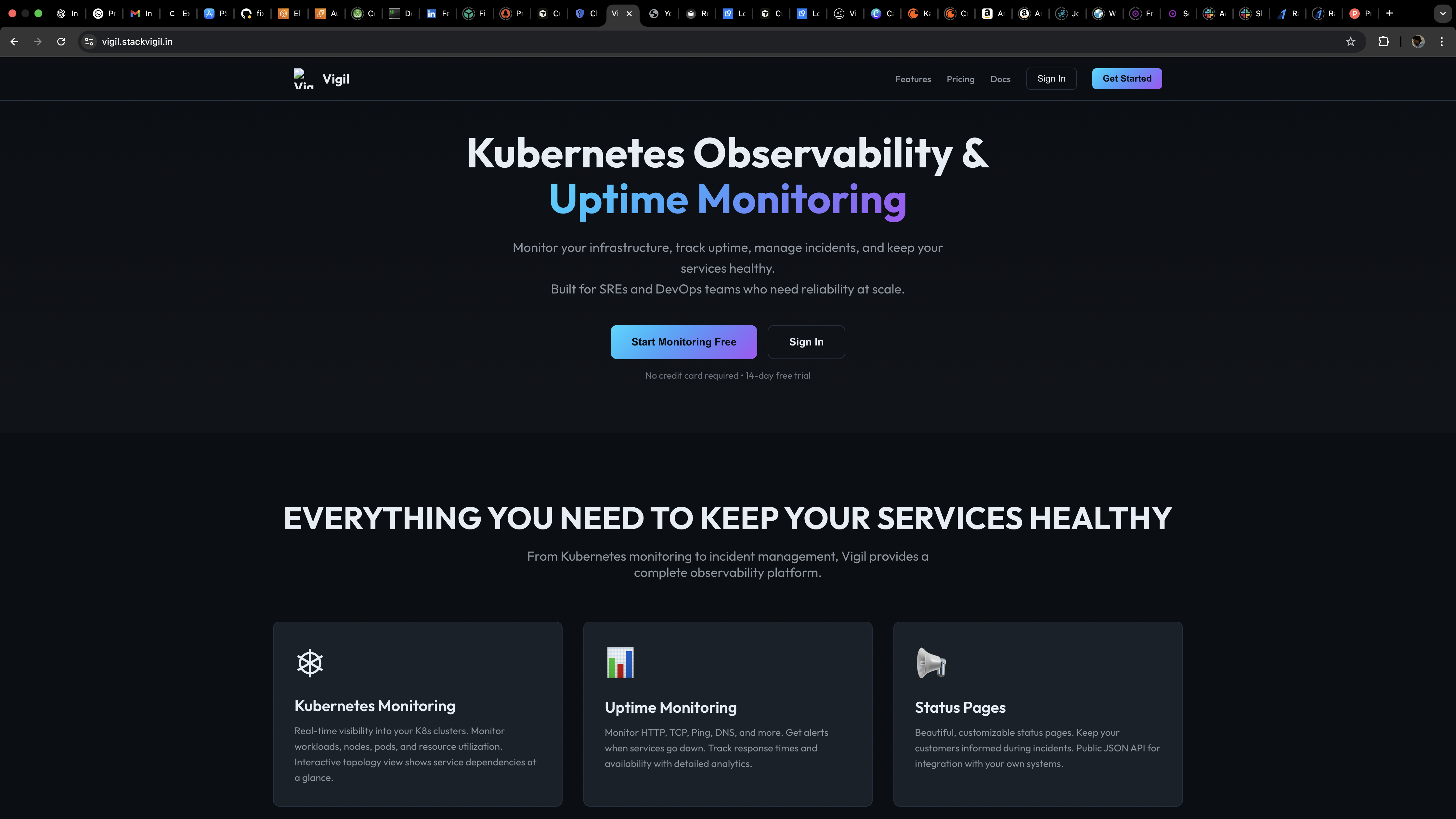 Vigil - Screenshot 3 showing product features and functionality