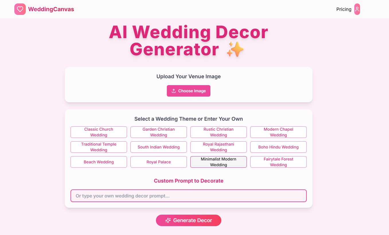 Media WeddingCanvas - AI trang trí mockup cho địa điểm 4