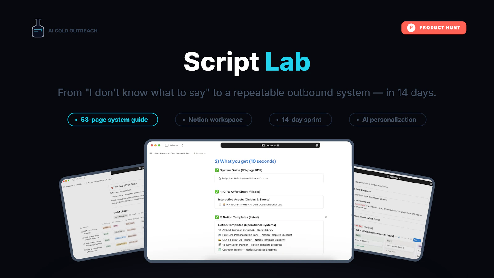 The AI Cold Outreach Script Lab screenshot 1