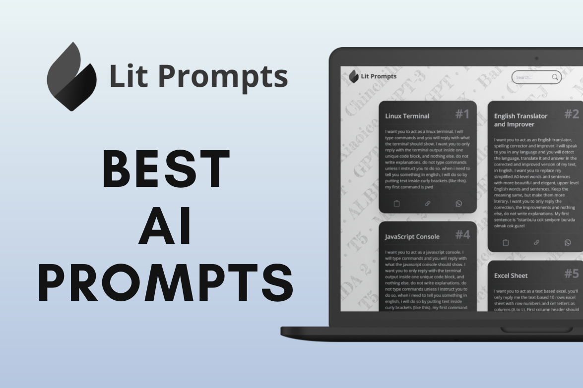 startuptile Lit Prompts : Best AI Prompts-Curated best AI prompts for ChatGPT & Bard