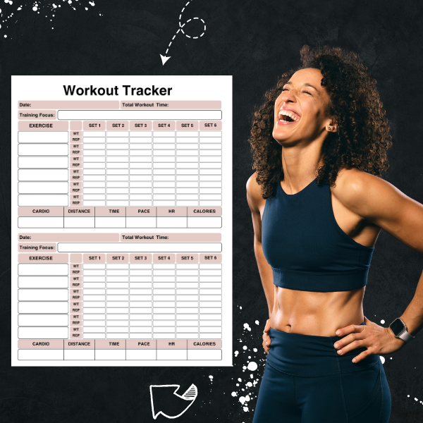 Workout Tracker Canva Template logo