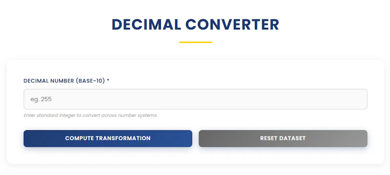 Decimal Converter screenshot 1