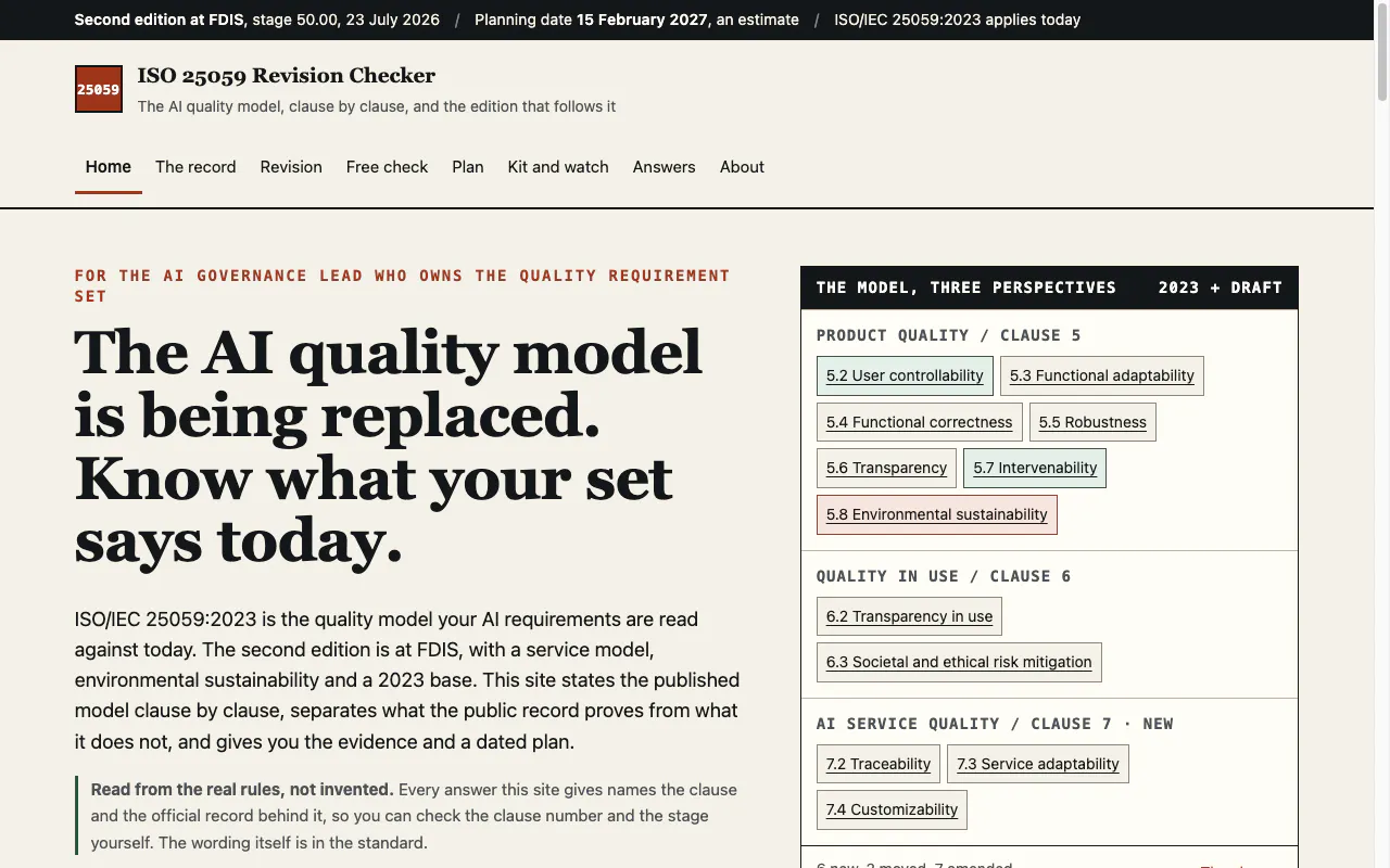 ISO 25059 Revision Checker gallery image