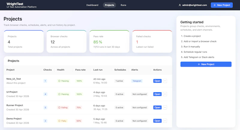 WrightTest: Open Source QA screenshot 2