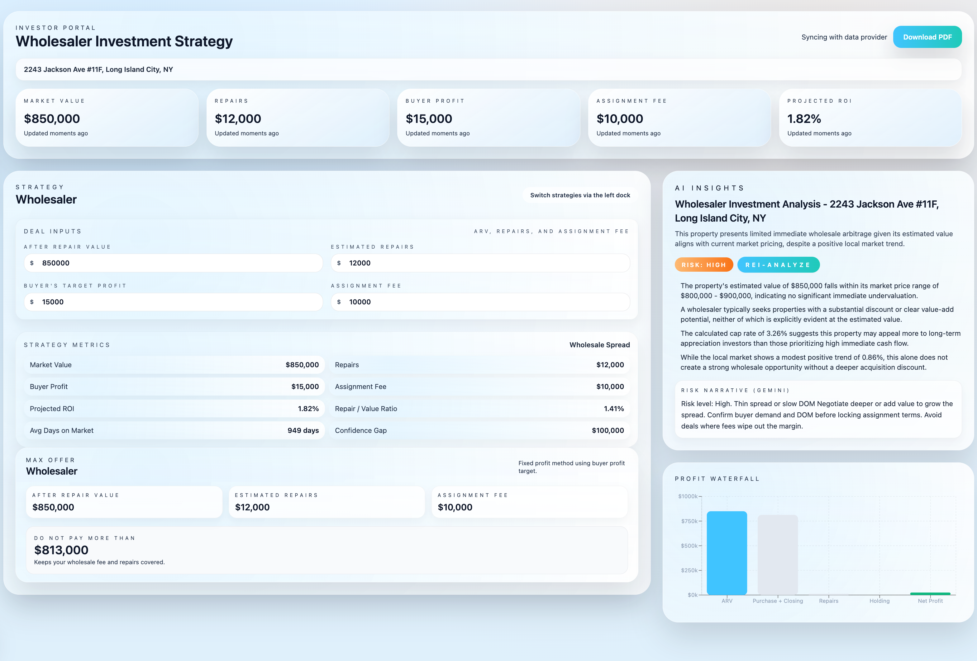 REIanalyze - Screenshot 2 showing product features and functionality