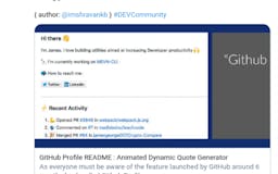 Dynamic GitHub Profile Readme Quotes media 2