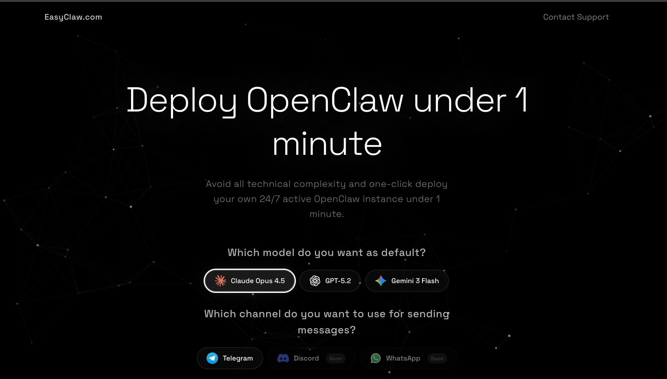 Deploy OpenClaw under 1 Minute gallery image