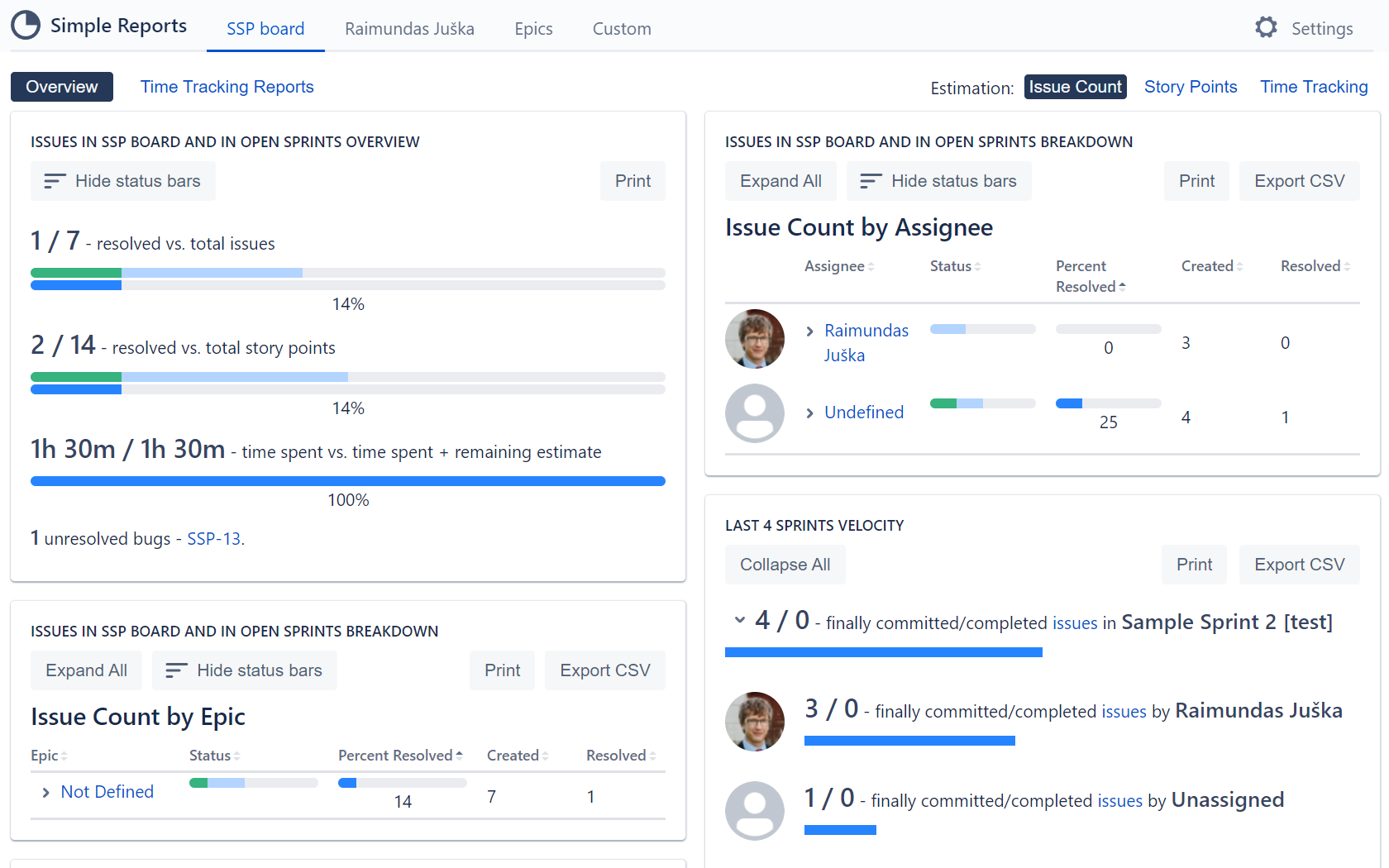 Semplici report personalizzati per jira