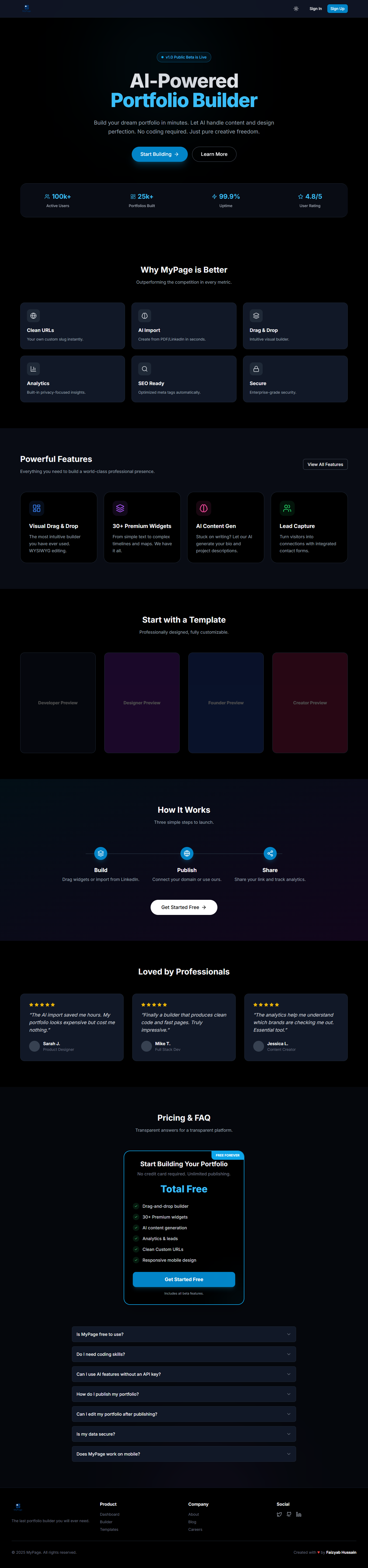 MyPage - Main product screenshot demonstrating key features and user interface