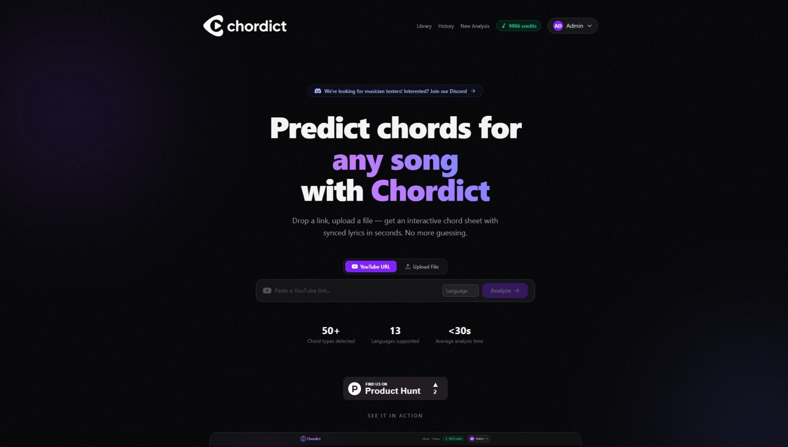 Chordict — Audio Chord & Lyric Analyzer gallery image