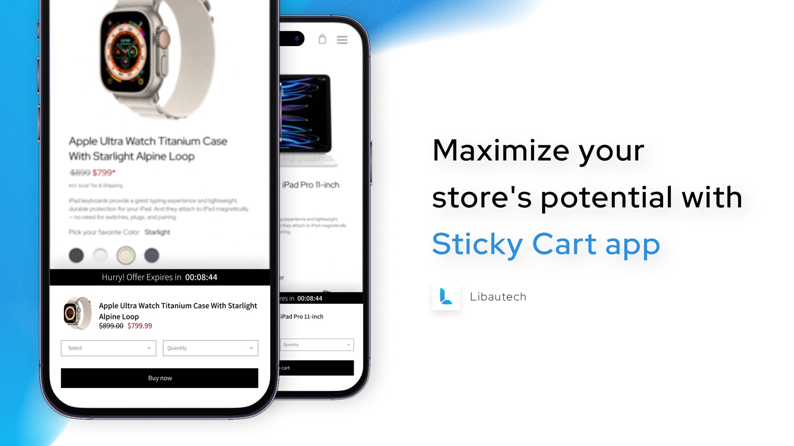 스티커 카트에 추가 - Shopify 앱 - 카트에 끈적 끈적한 추가 또는 방문자에게 지금 바 구매 미디어 2