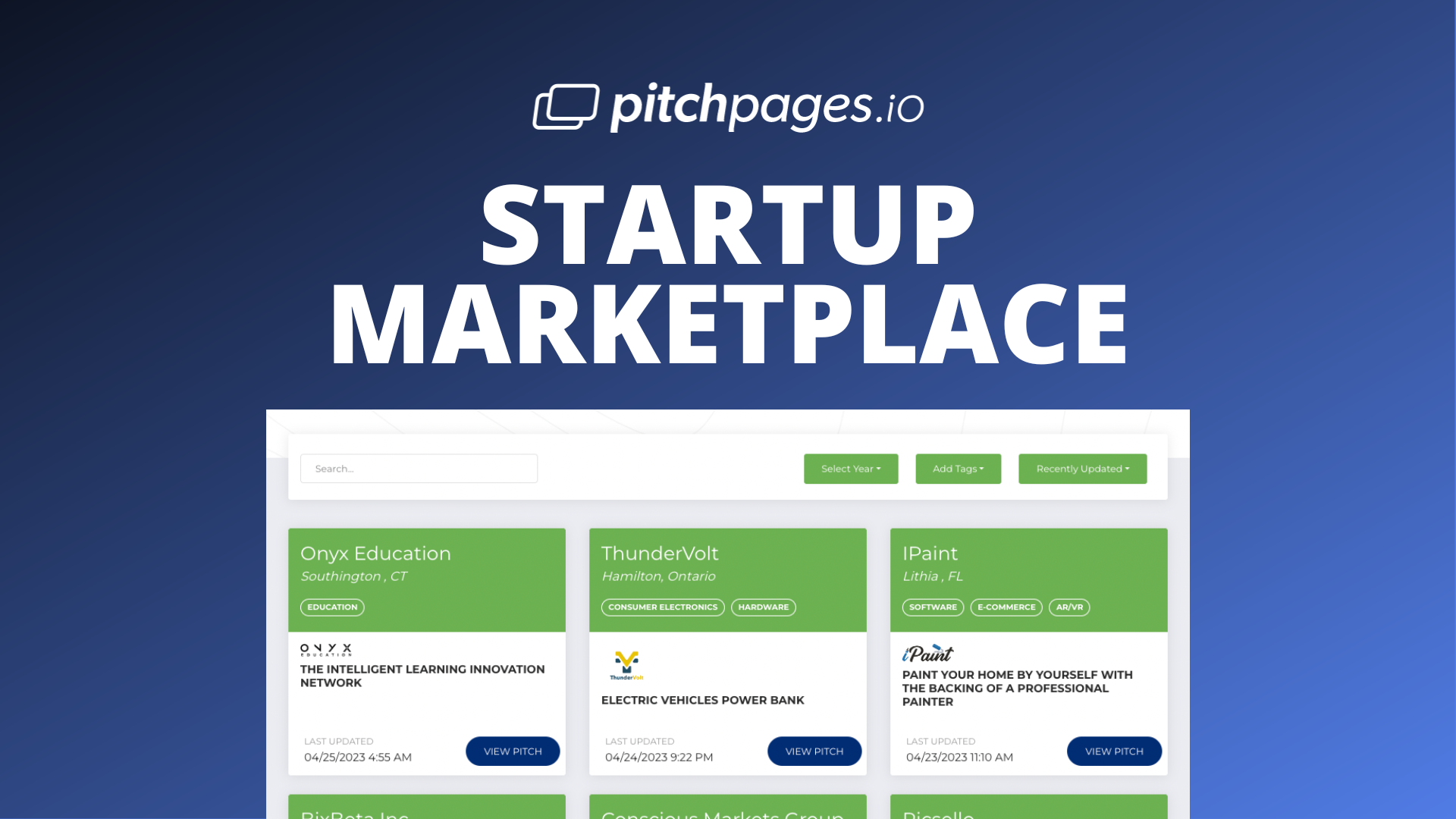 PitchPages Startup Marketplace logo