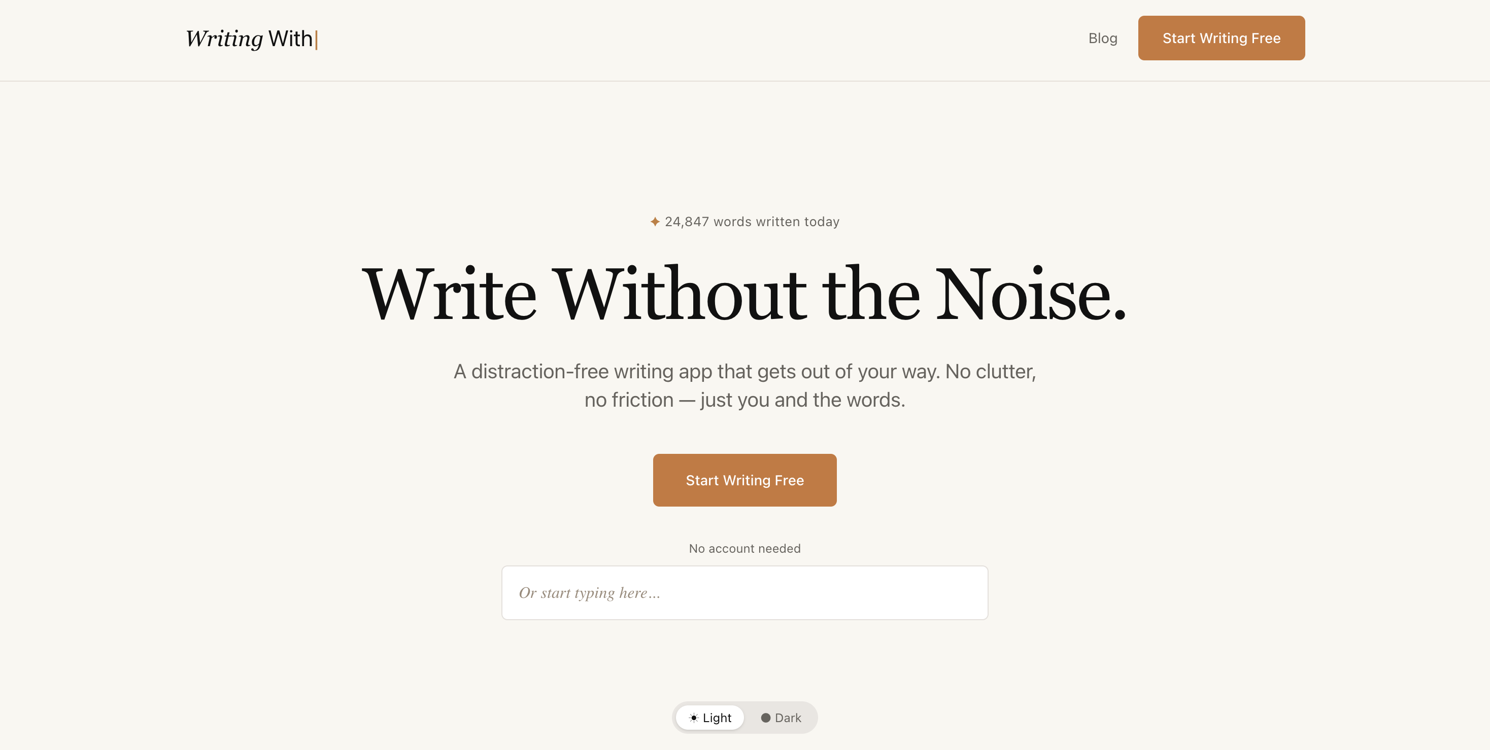Writing With - Just you and a blank page gallery image