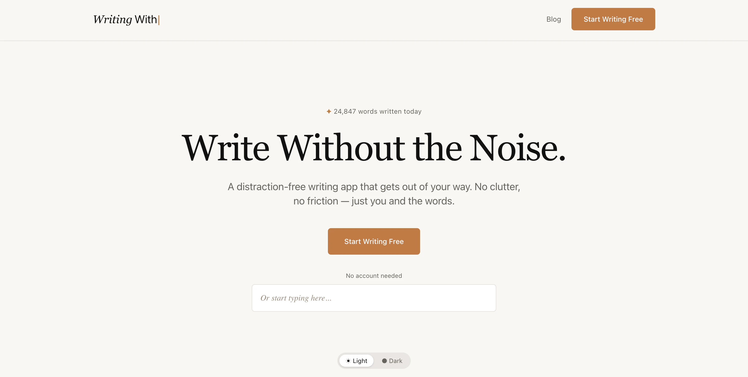 Writing With - Just you and a blank page screenshot 1