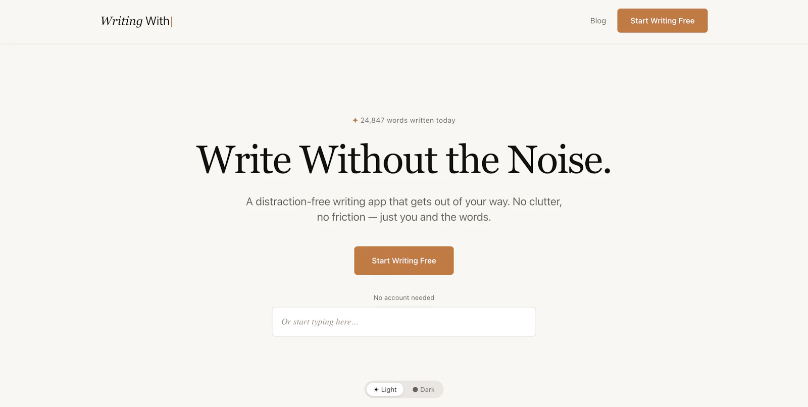 Writing With - Just you and a blank page screenshot 2