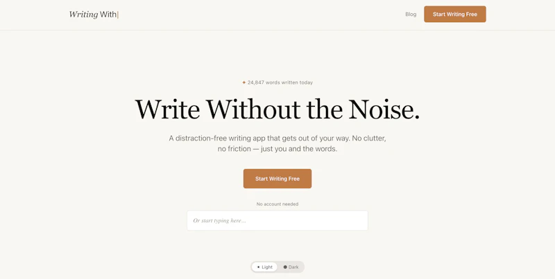 Writing With - Just you and a blank page screenshot 2