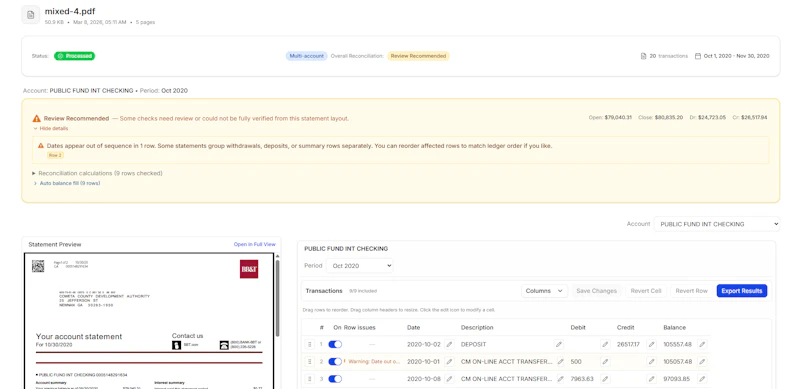Reconcile Bank Statements screenshot 3