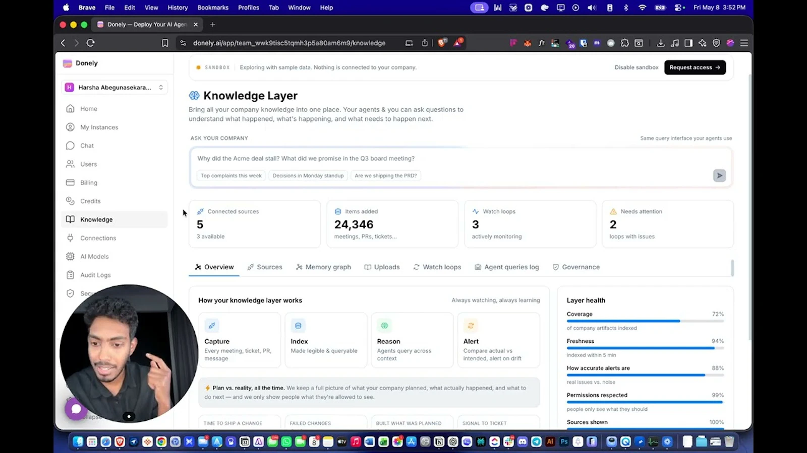 Donely Knowledge Layer screenshot 1 (video preview)