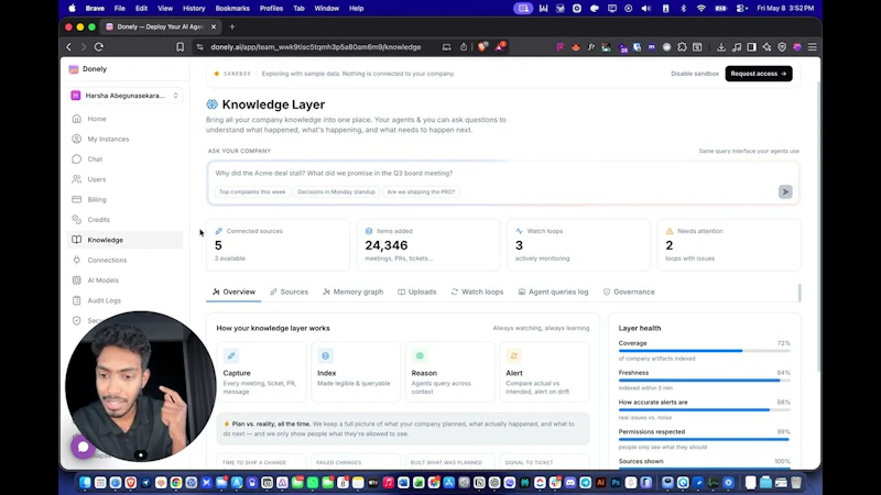 Donely Knowledge Layer screenshot 1 (video preview)
