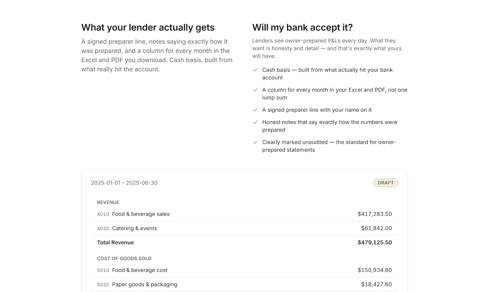 ONE CLICK P&L screenshot 3