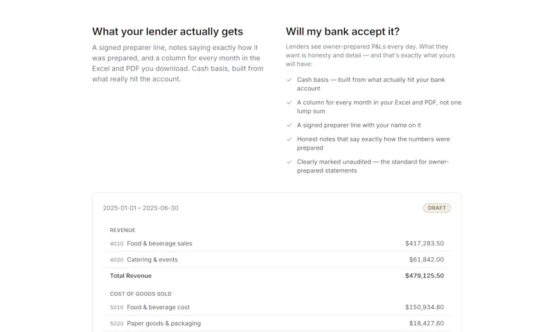 ONE CLICK P&L screenshot 3