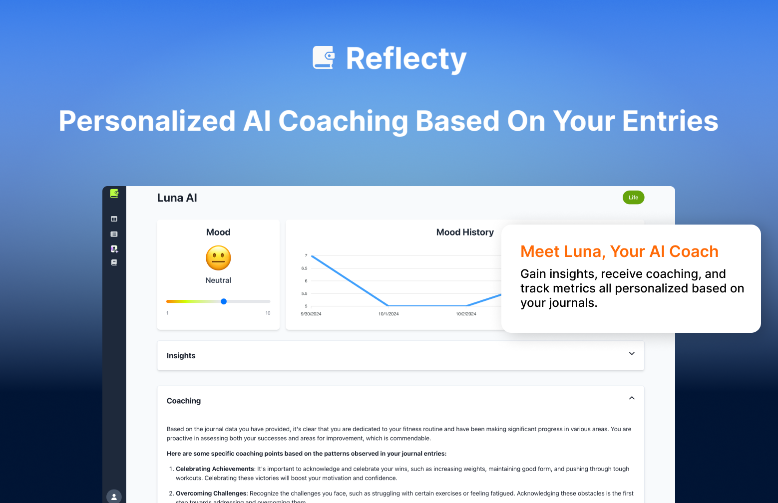 Reflecty - Turn your daily reflections into actionable insights journal media 2