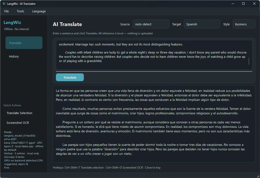 LangWiz AI Translator gallery image