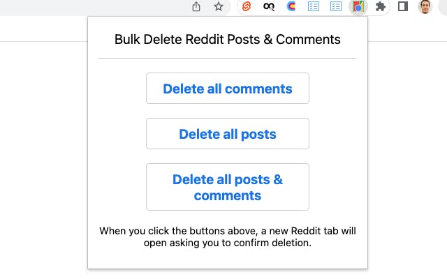 Bulk Delete Reddit Posts & Comments media 1