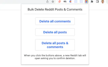 Bulk Delete Reddit Posts & Comments gallery image