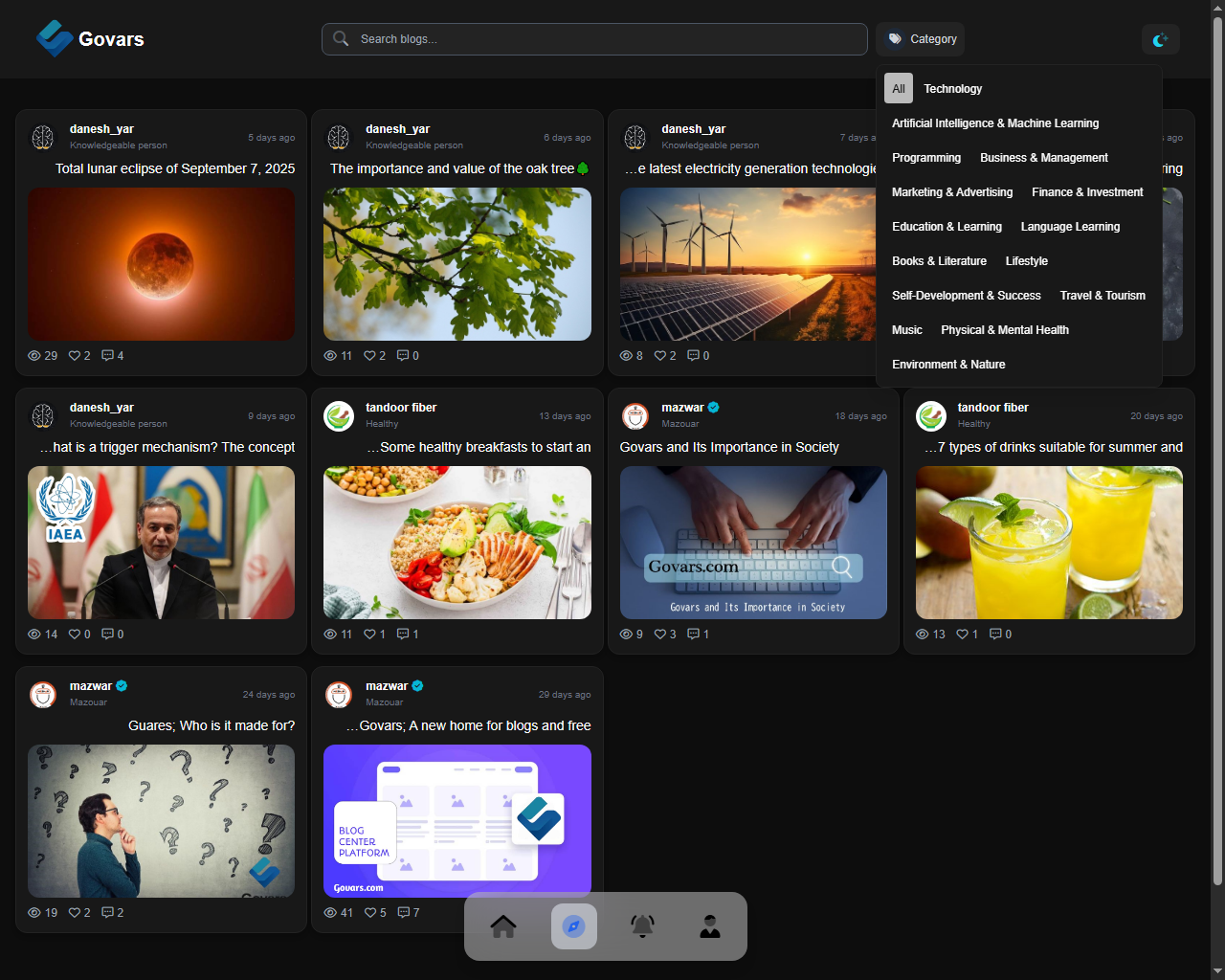 Govars - Blog-Based Social Network Platform媒体2