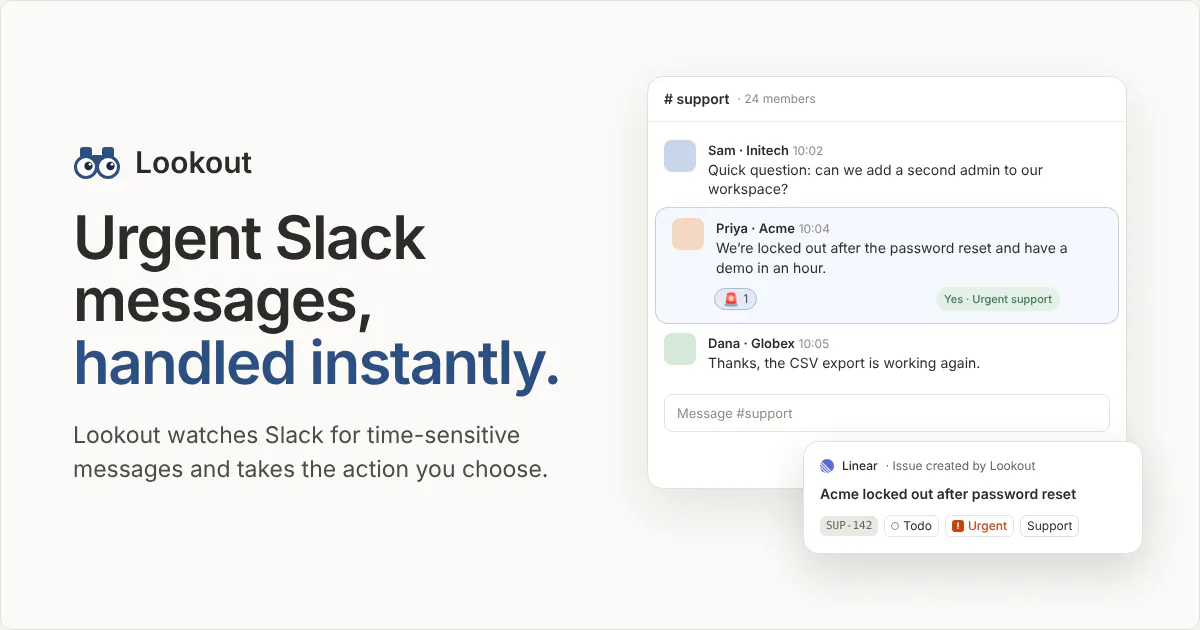 Lookout (for Slack) gallery image