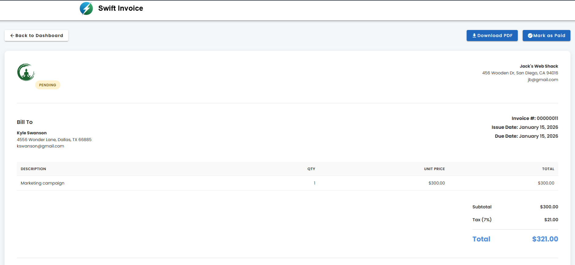 Swift Invoice gallery image