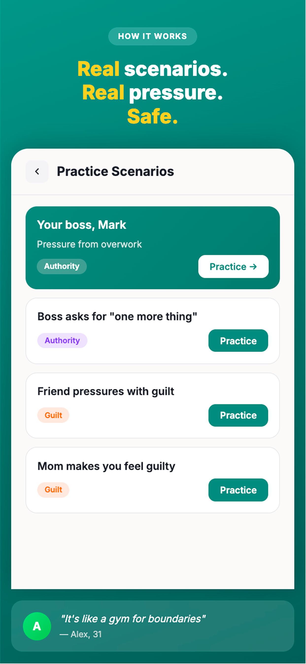 Boundary Trainer - Screenshot 2 showing product features and functionality