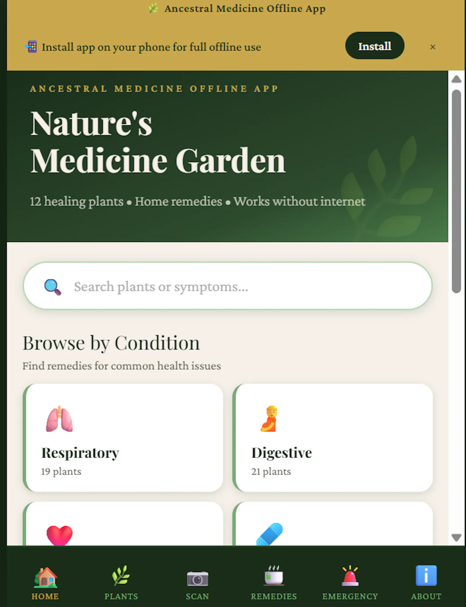 Ancestral Medicine Offline App screenshot 1