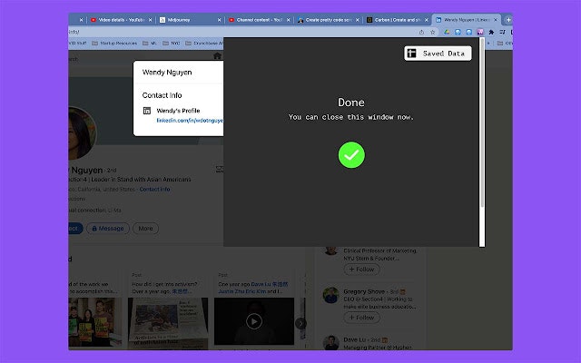 وسائط Quiklink - قم بتخزين معلومات اتصال LinkedIn بسرعة أو تجنيد 3