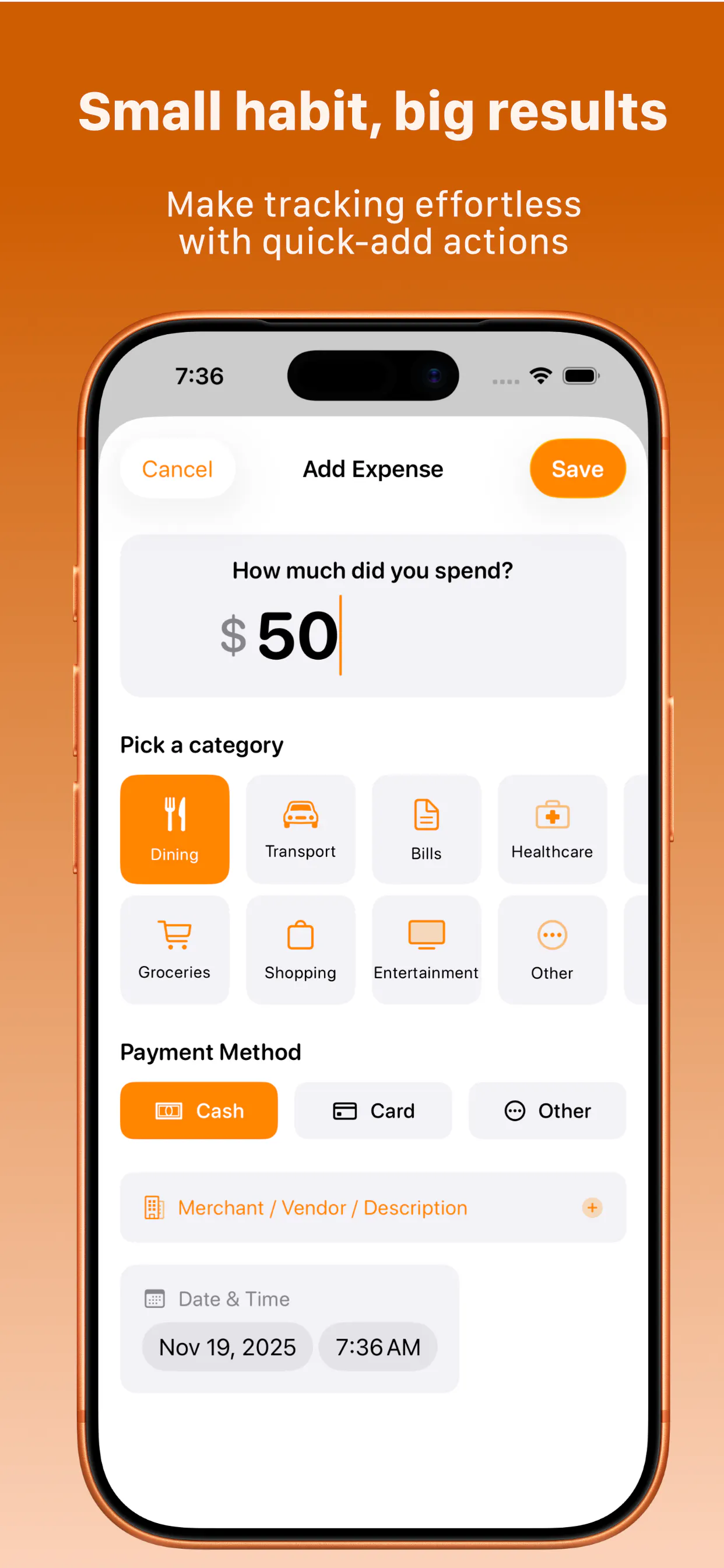 Kumquat: Expense Tracker gallery image
