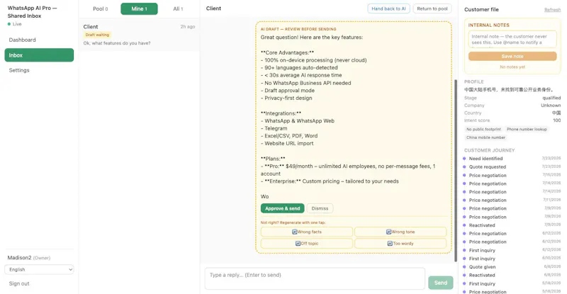 WhatsApp AI Pro screenshot 6