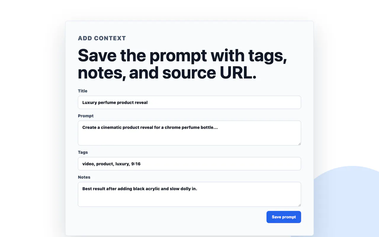 Save My Prompt gallery image