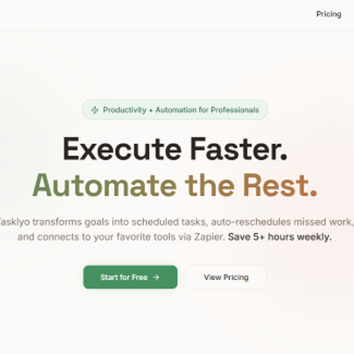 Tasklyo - Product Hunt launch logo and brand identity