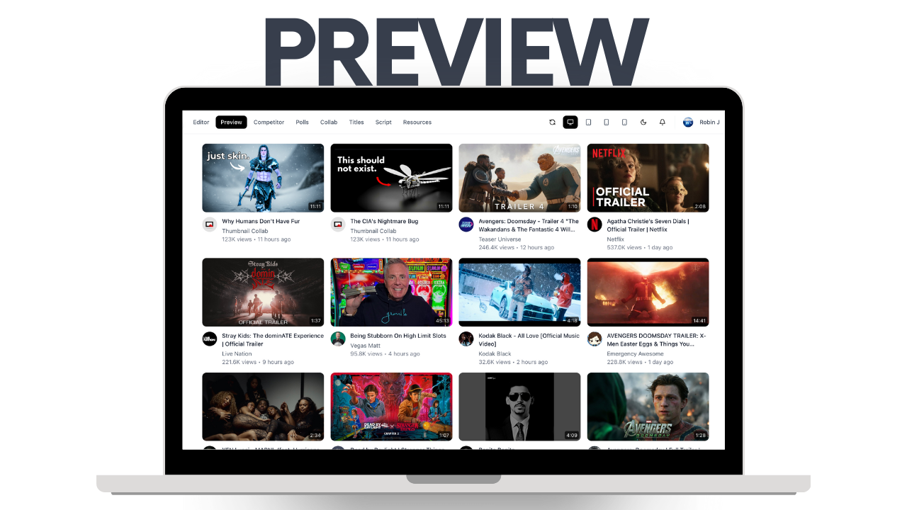 Thumbnail Collab - Screenshot 2 showing product features and functionality