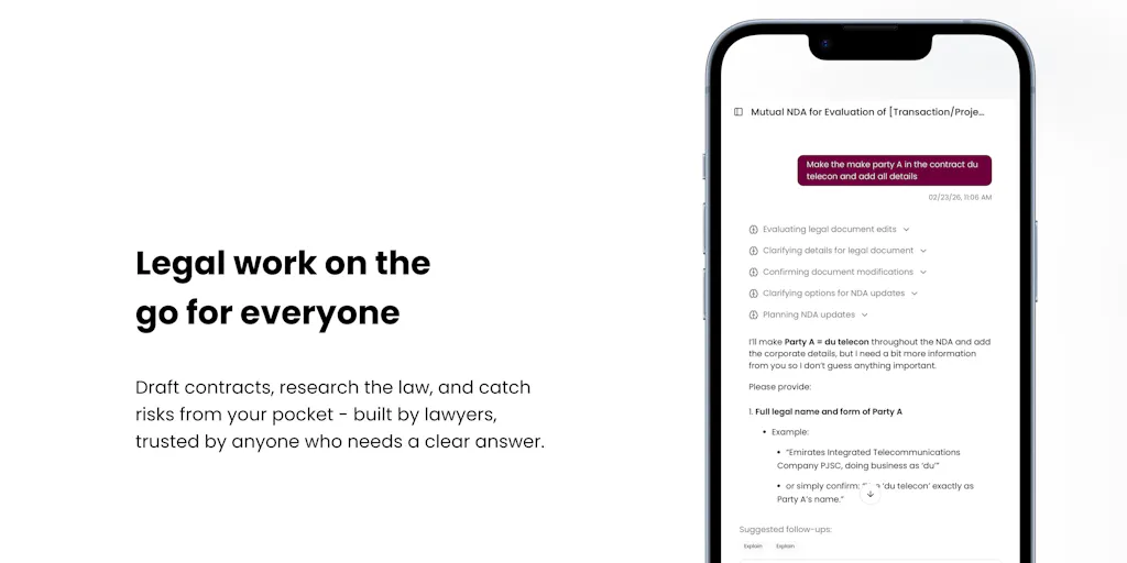 HAQQ Legal AI on Mobile