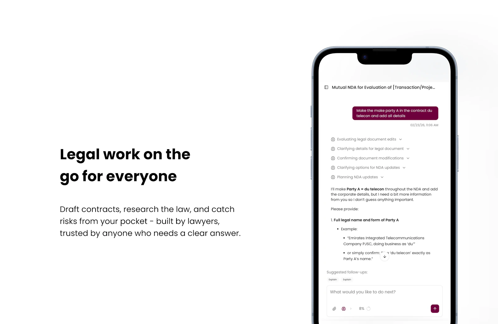 HAQQ Legal AI on Mobile screenshot 2