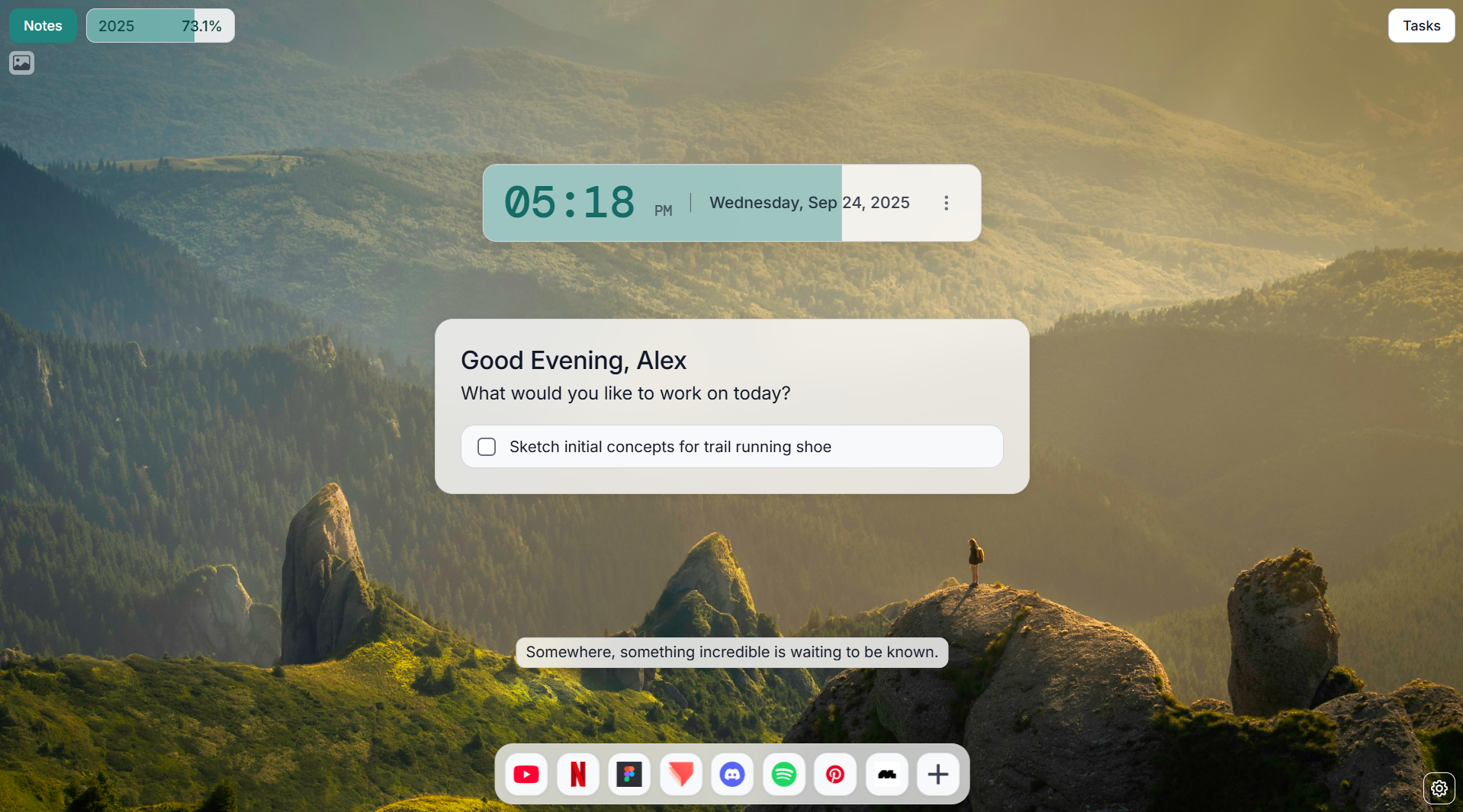 Média Améliorer - Transformez votre nouvel onglet en un coup de pouce quotidien de productivité calme. 4
